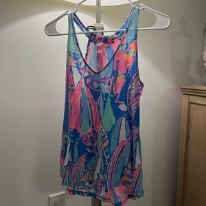 Lilly Pulitzer Vibrant Leaf Print Tank Top